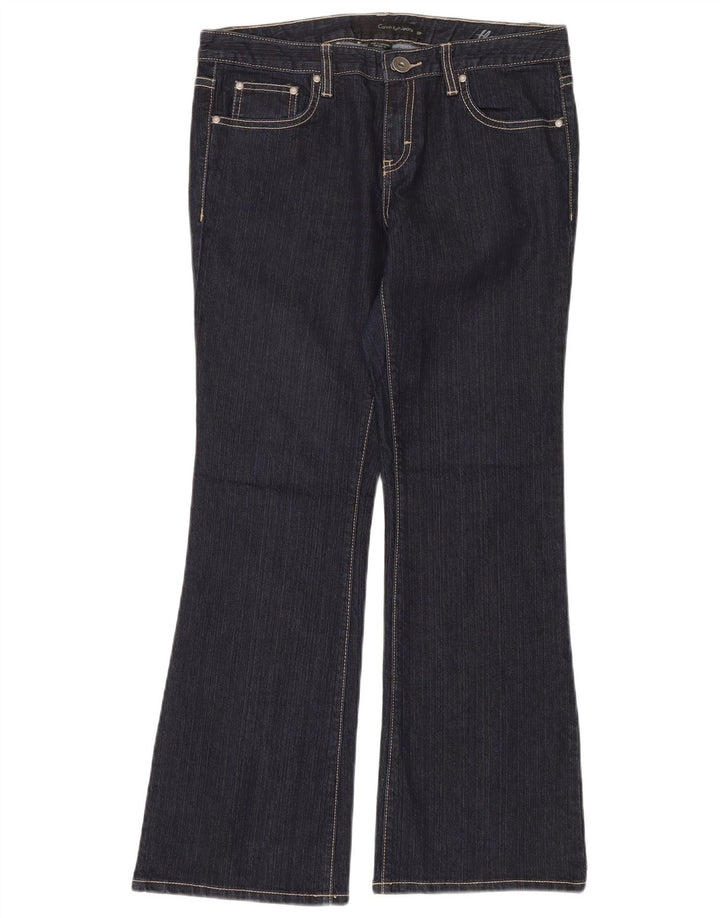 CALVIN KLEIN Ženske lepršave traperice US 10 srednje W32 L30 tamnoplavi pamuk