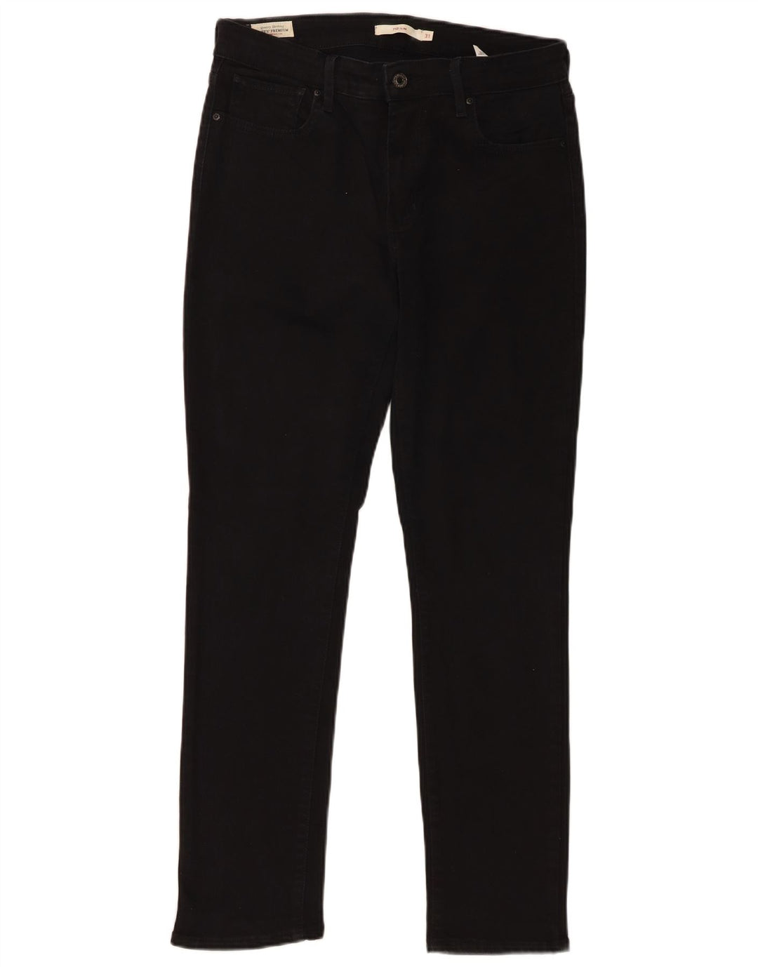 Levi's ženske 712 uske traperice W31 L30 crni pamuk