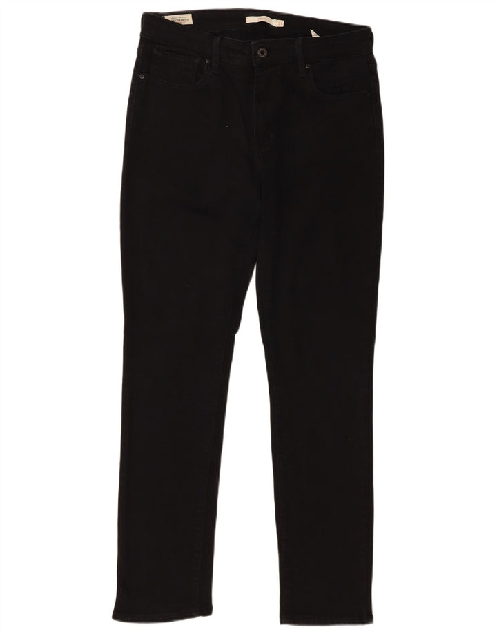 Levi's ženske 712 uske traperice W31 L30 crni pamuk