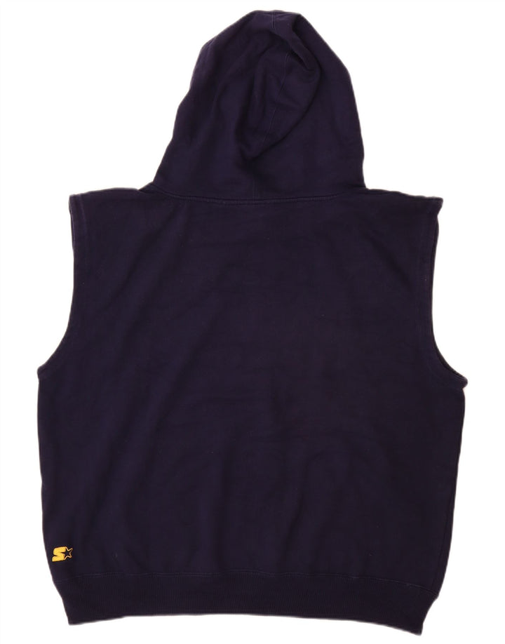 STARTER Veliki muški majica s kapuljačom bez rukava s grafičkim motivima, veliki tamnoplavi pamuk