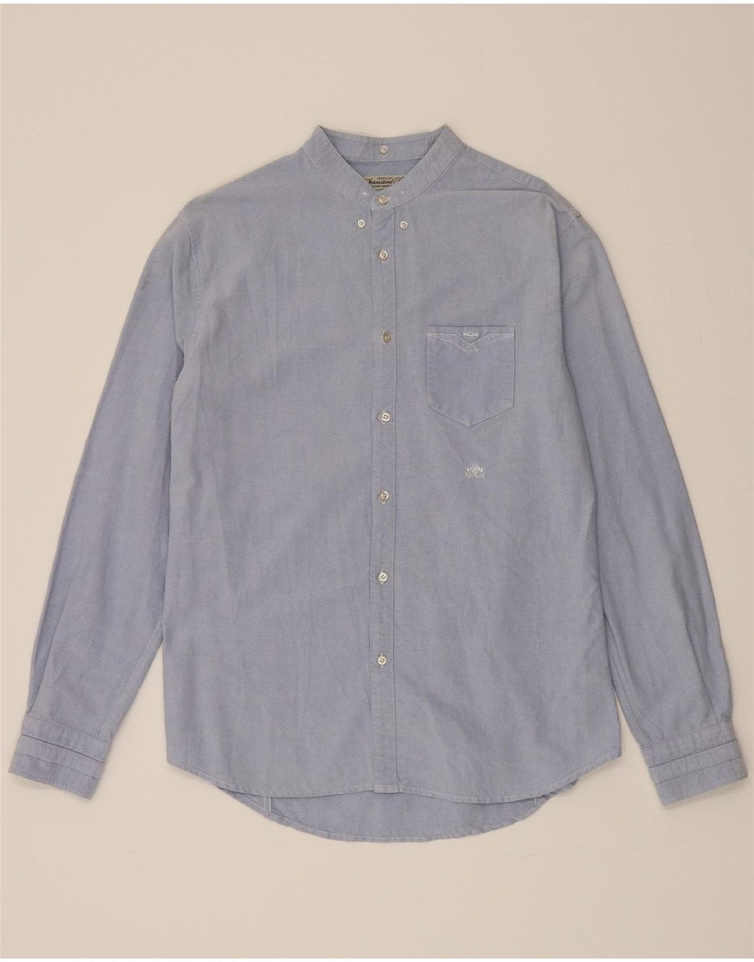 REPLAY Mens Shirt Large Blue Vintage Replay and Second-Hand Replay from Messina Hembry 