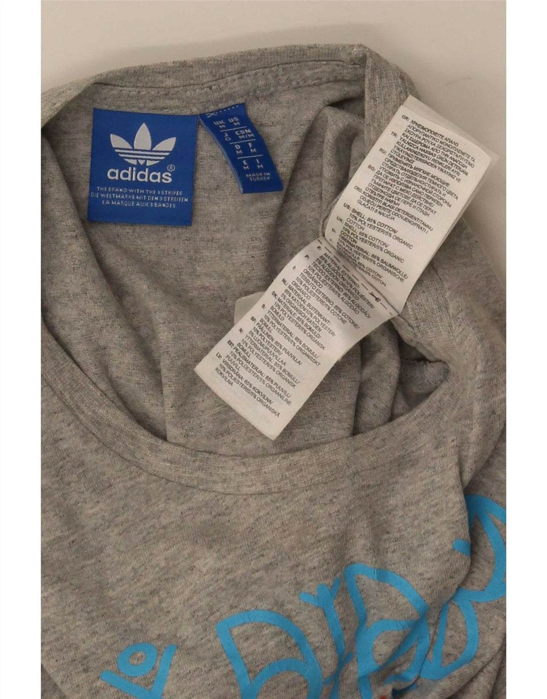 Adidas muška majica s grafičkim motivima, srednje sivi pamuk