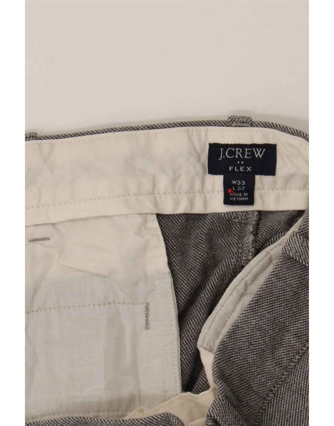 J. CREW Womens Flex Slim Chino Trousers W33 L32 Grey Cotton Vintage J. Crew and Second-Hand J. Crew from Messina Hembry 
