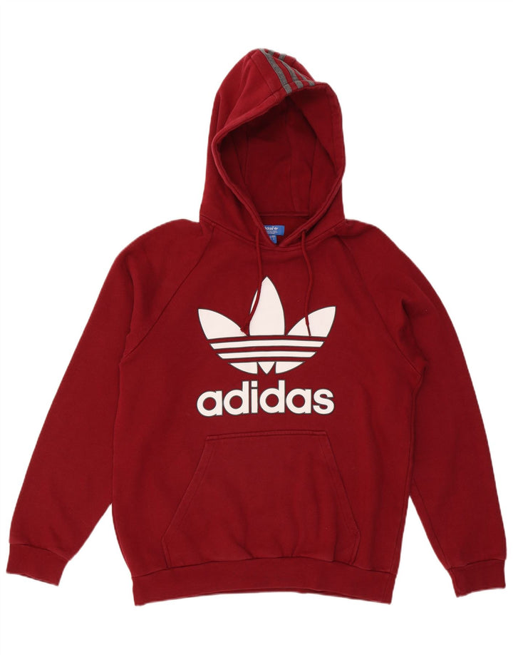 Adidas muška majica s kapuljačom srednje kestenjaste boje, pamuk