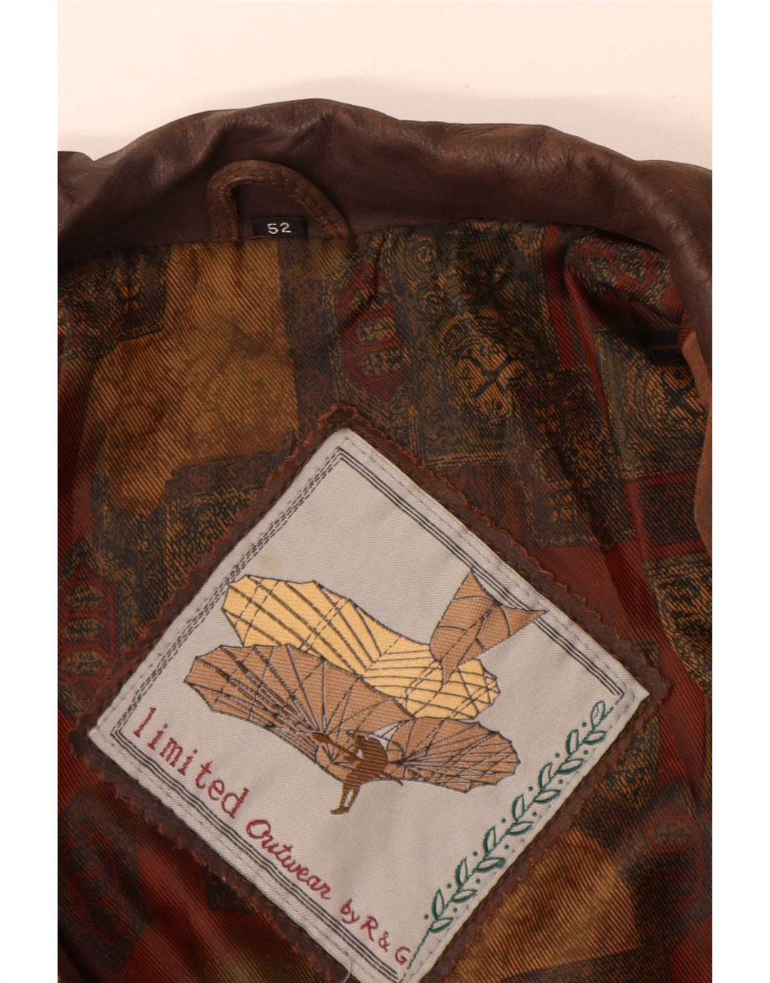 Vintage muška kožna jakna IT 52 XL smeđa