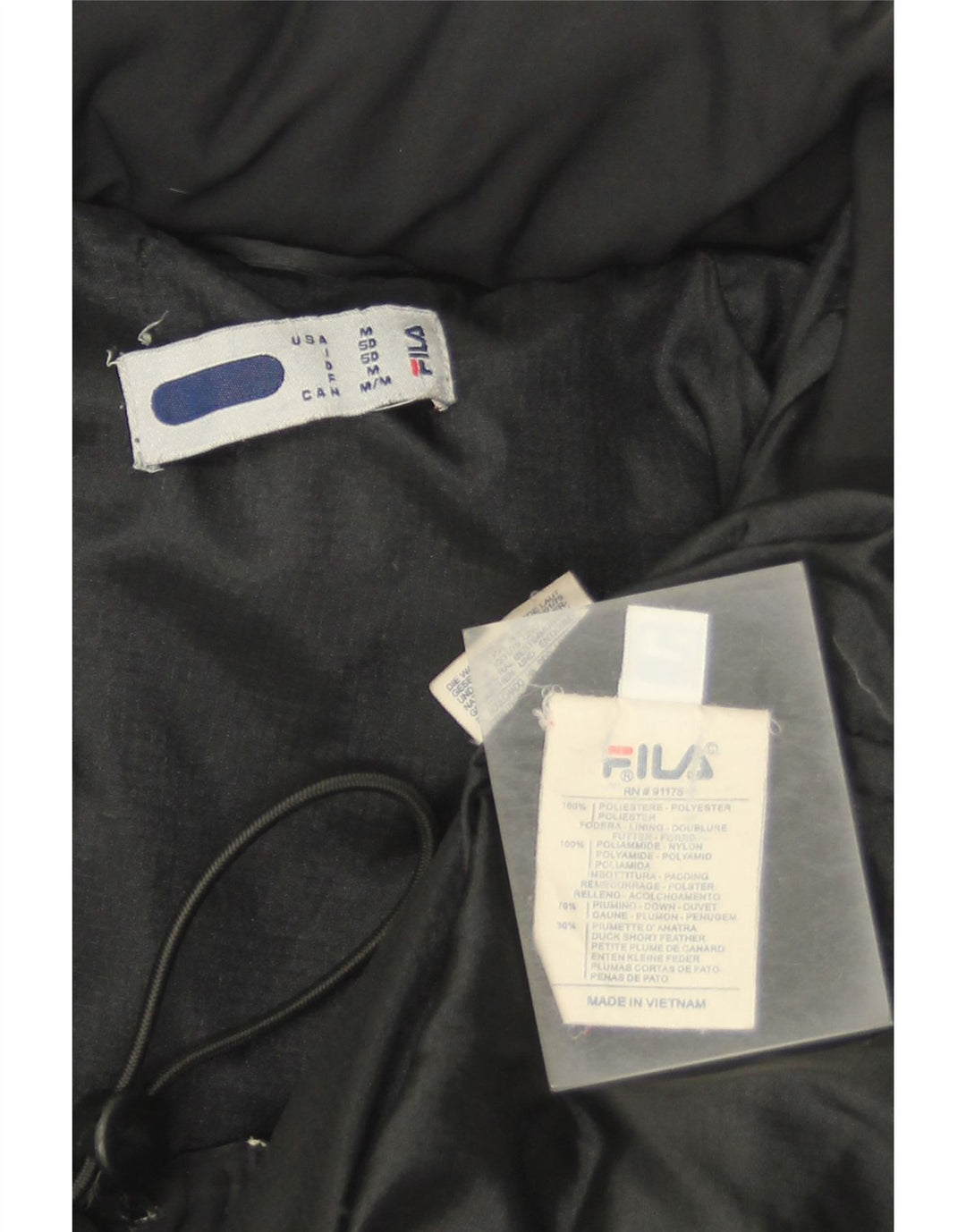 Fila muška podstavljena jakna IT 50 veliki crni poliester u boji