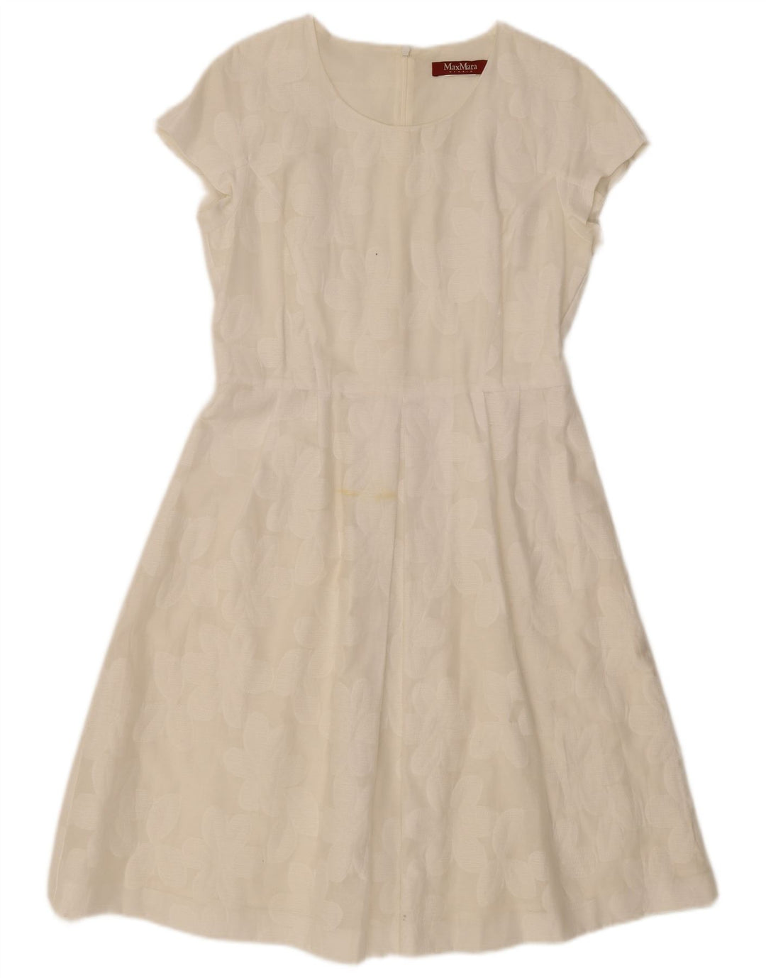 MAX MARA Womens A-Line Dress UK 12 Medium Off White Floral