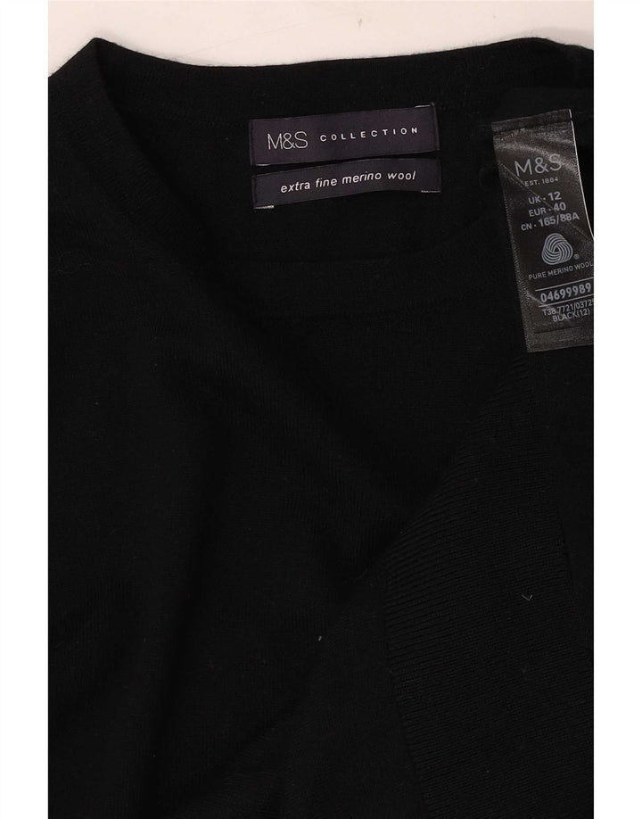 Marks & Spencer ženski džemper s okruglim izrezom UK 12 srednje crna