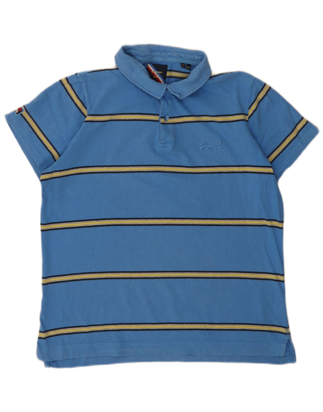 Superdry muška polo majica 2XL plava na pruge