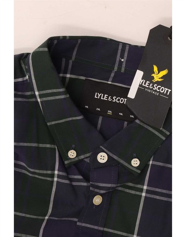 Lyle & Scott muška košulja 3XL tamnoplava karirana pamuk