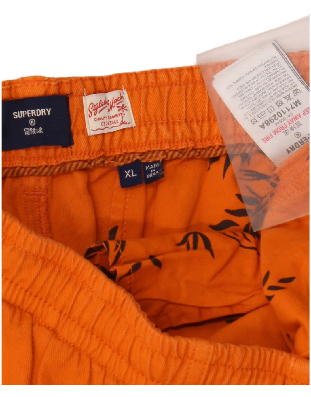 SUPERDRY muške ležerne kratke hlače XL W38 narančasti pamuk