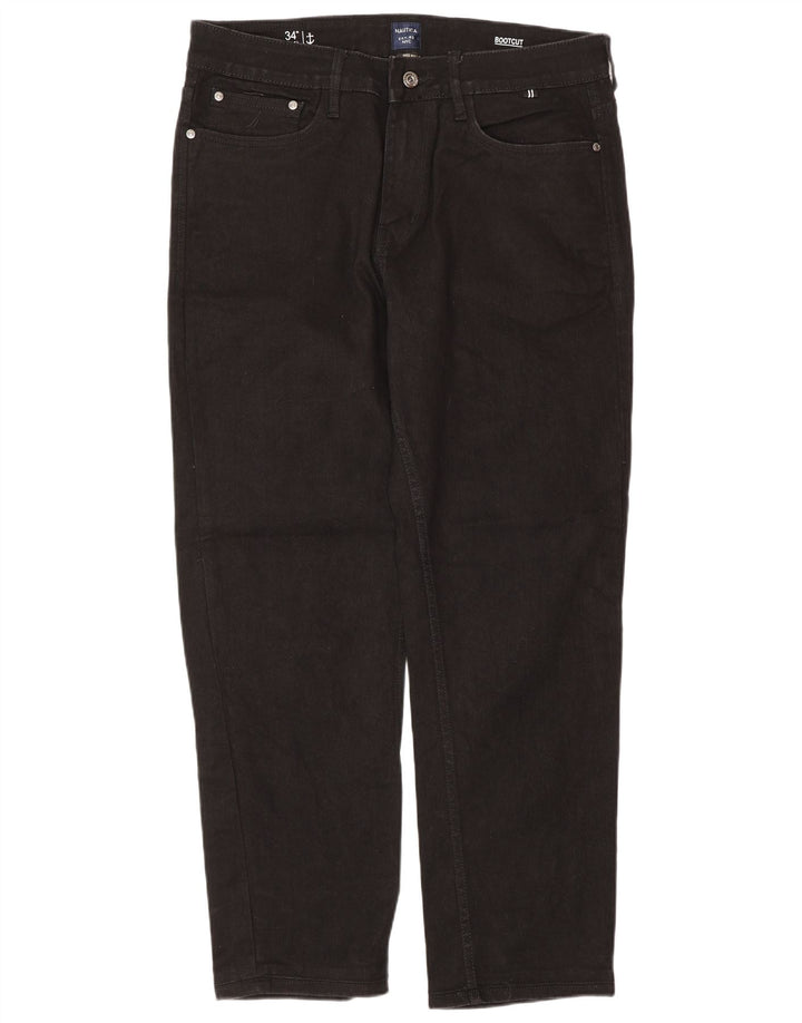 Muške traperice Nautica Bootcut W34 L30 crni pamuk