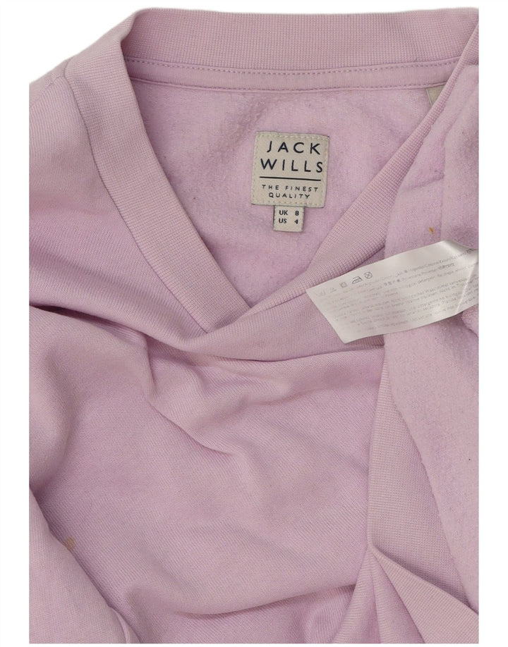 Jack Wills Ženska majica s kratkim rukavima UK 8 Mali ljubičasti pamuk