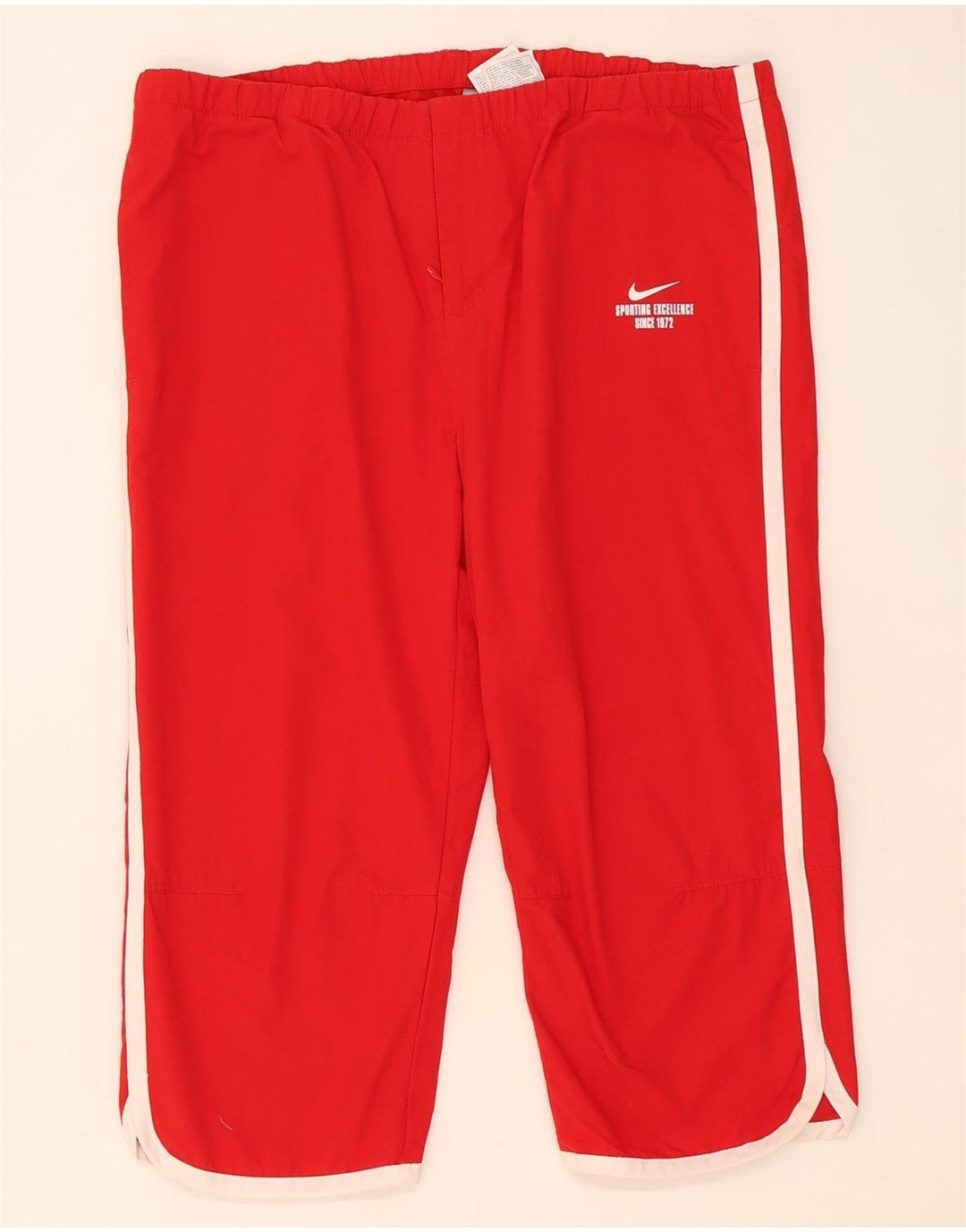 Nike ženske kapri trenirke hlače UK 14/16 veliki crveni poliester