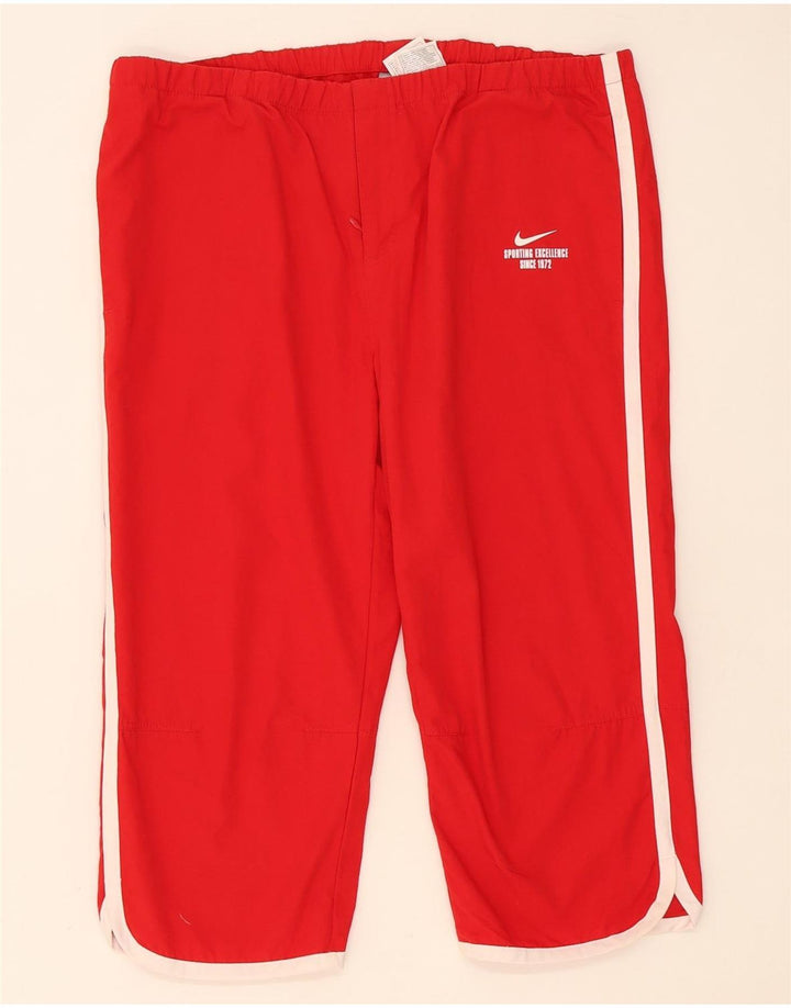 Nike ženske kapri trenirke hlače UK 14/16 veliki crveni poliester