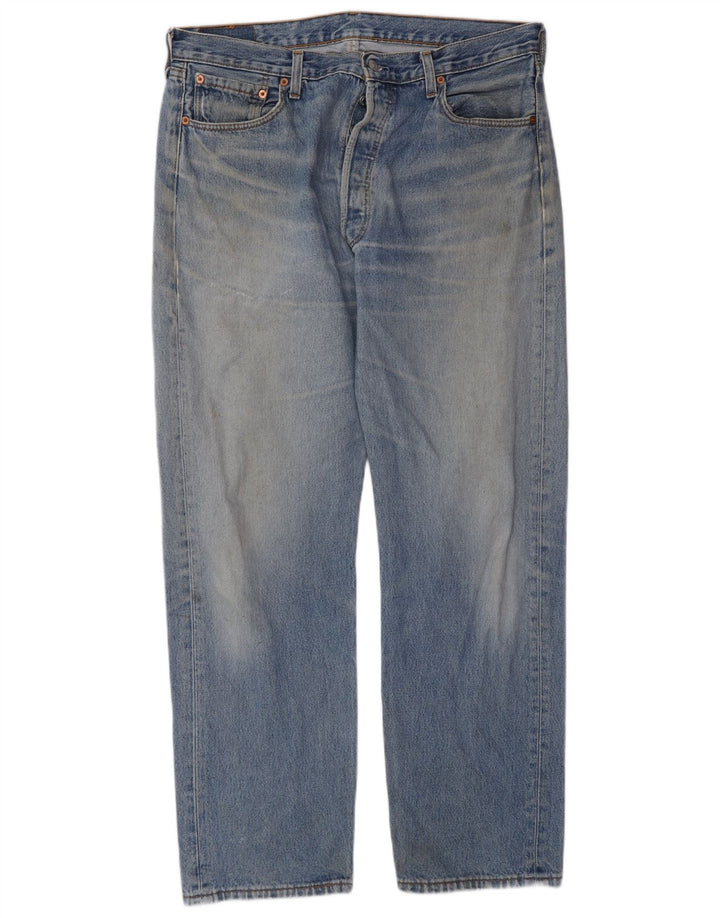 Levi's muške ravne traperice W38 L32 plavi pamuk