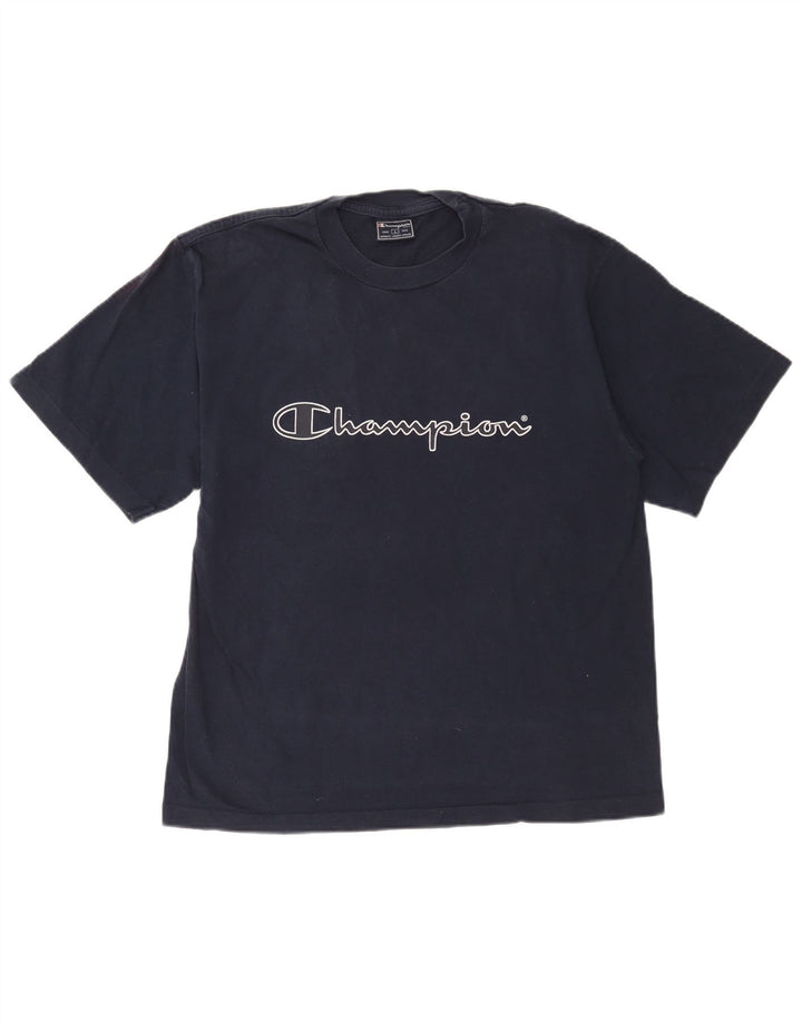 Velika muška majica s grafičkim motivima Champion, tamnoplava