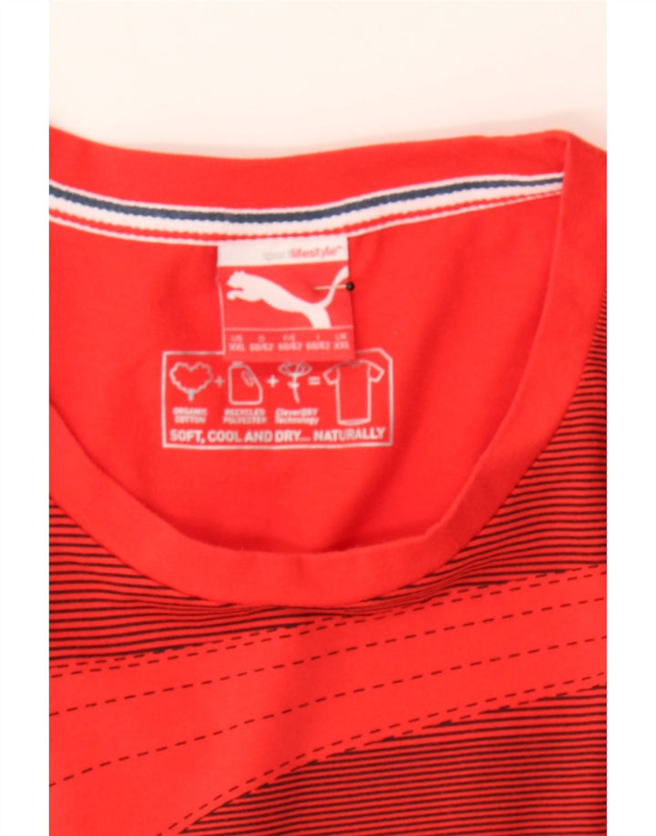 PUMA Mens T-Shirt Top 2XL Red Vintage Puma and Second-Hand Puma from Messina Hembry 