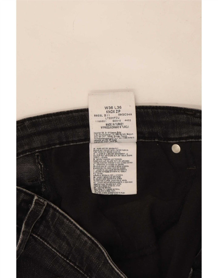 Lee Mens Knox Straight Jeans W36 L30 Crni pamuk
