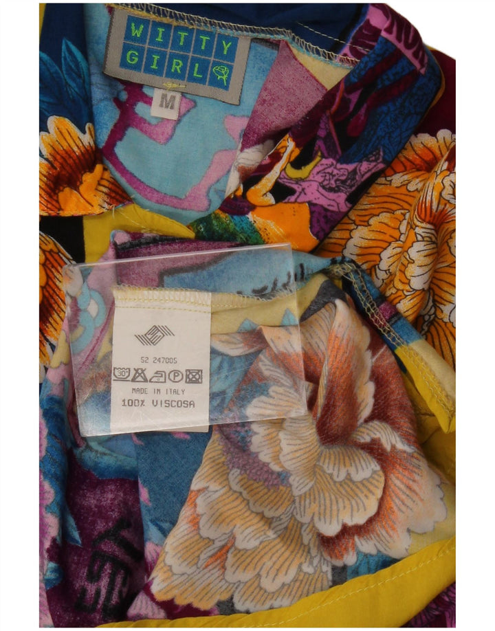 WITTY GIRL Ženska prevelika košulja bluza UK 14 srednje raznobojna cvjetna
