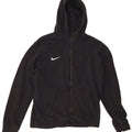 NIKE muški pulover s kapuljačom na patentni zatvarač srednje crne boje