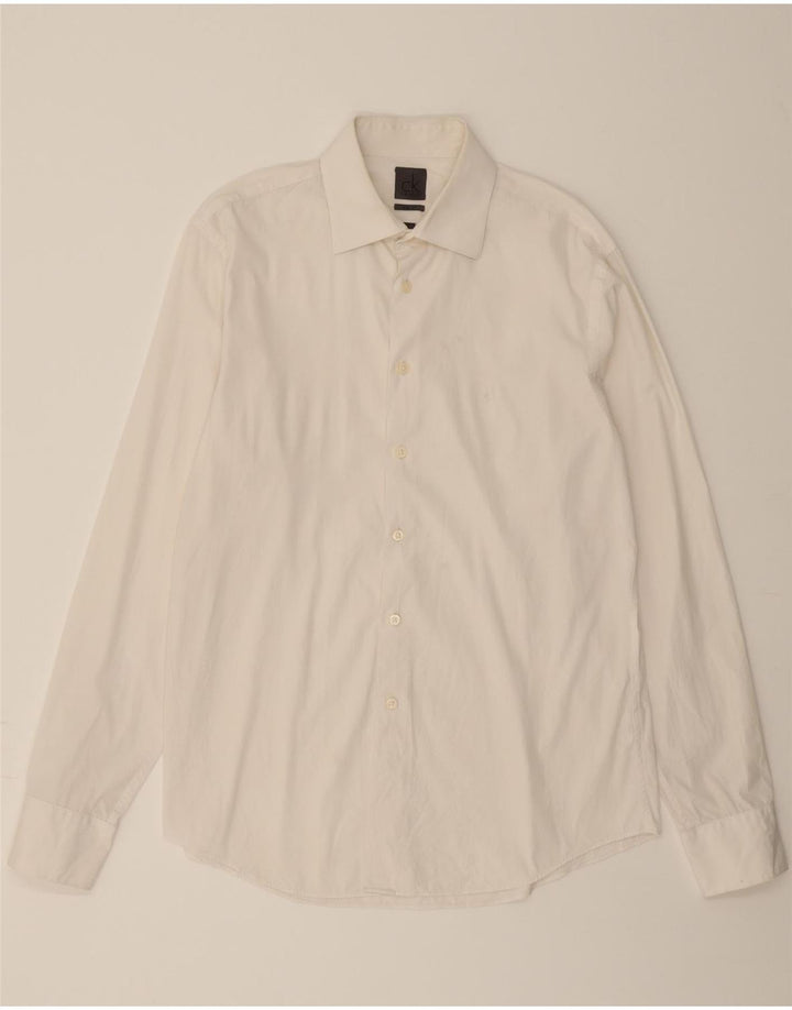 CALVIN KLEIN Mens Shirt Size 41 Medium White Cotton Vintage Calvin Klein and Second-Hand Calvin Klein from Messina Hembry 