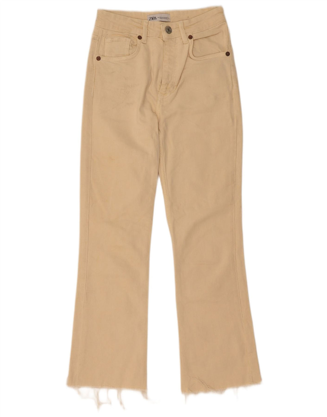 Zara ženske traperice s bootcutom EU 34 2XS W24 L27 bež