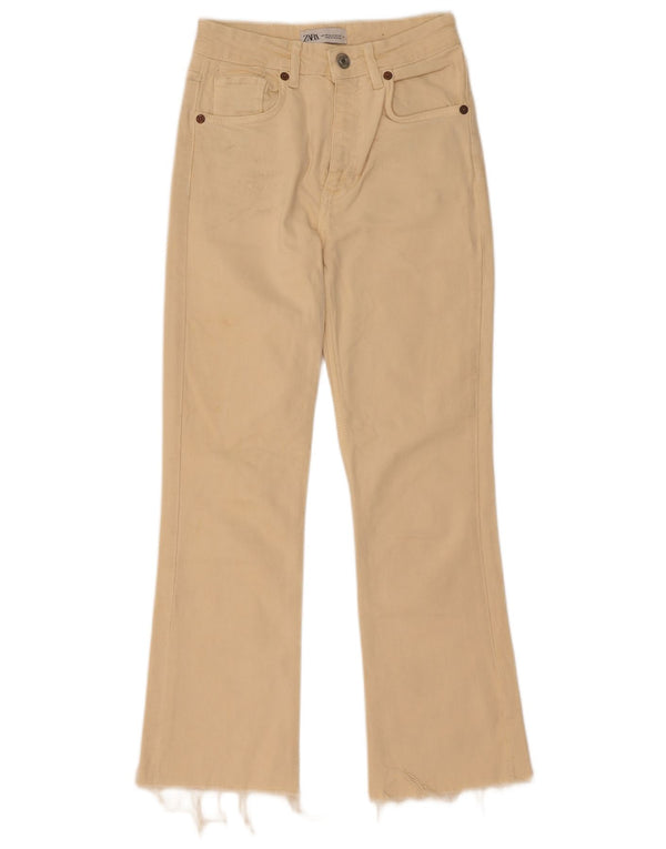 Zara ženske traperice s bootcutom EU 34 2XS W24 L27 bež