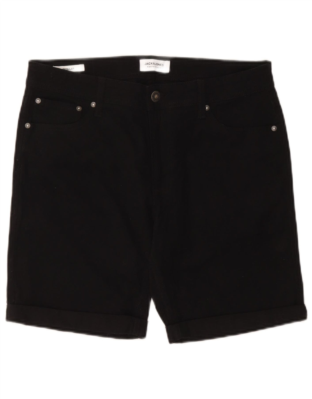 Jack & Jones Regular Casual kratke kratke hlače srednje veličine W32, crni pamuk