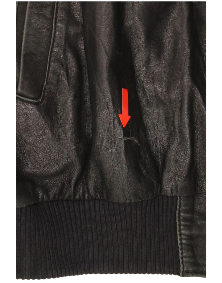 John and Son's muška kožna jakna UK 38 srednje crna koža