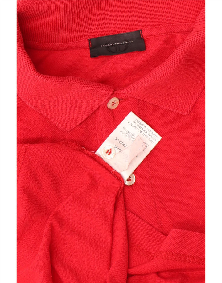 Sergio Tacchini muška polo majica IT 46 Mala crvena pamuk