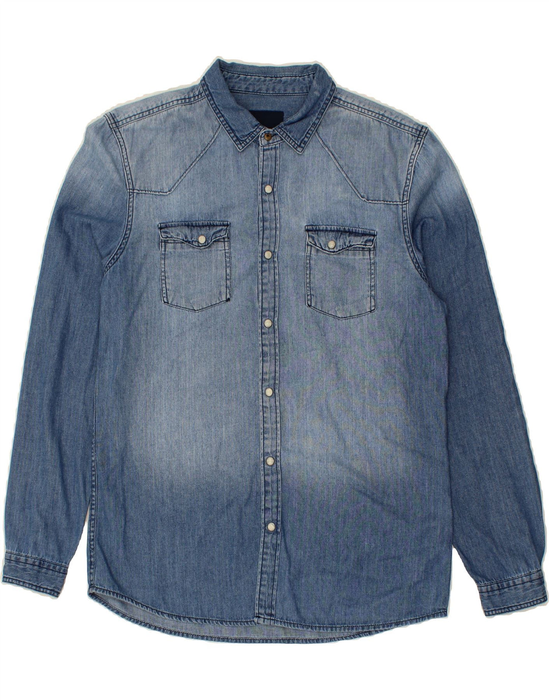 CLOCK HOUSE Mens Denim Shirt Large Blue Cotton Vintage CLOCK HOUSE and Second-Hand CLOCK HOUSE from Messina Hembry 