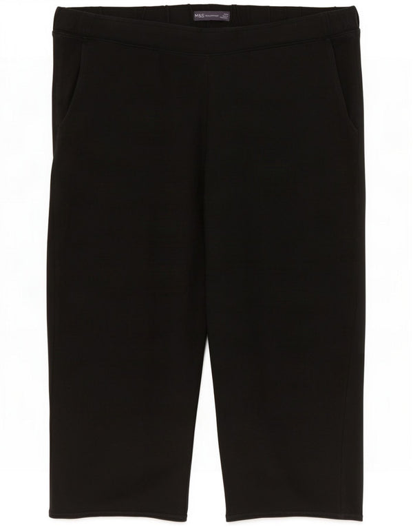 Ženske kapri trenirke Marks & Spencer UK 18 XL crni pamuk
