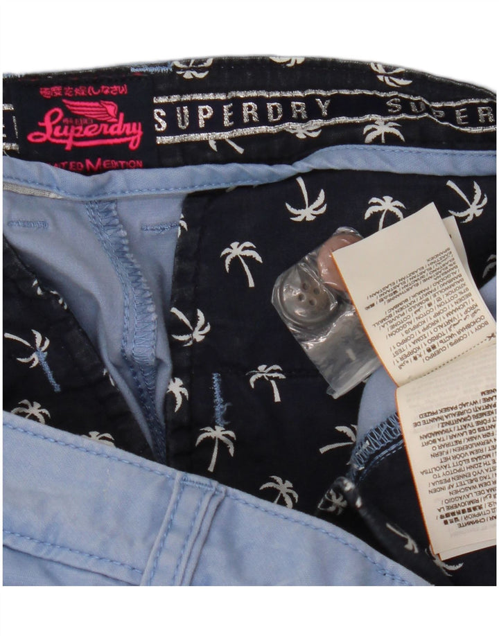 SUPERDRY ženske kratke chino hlače W34 veliki plavi pamuk