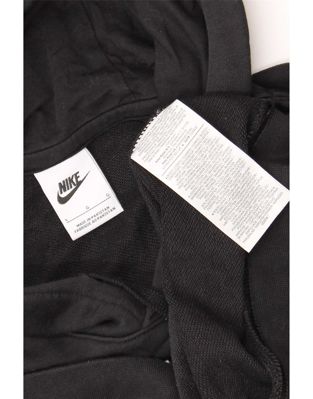 Nike muška majica s kapuljačom, veliki crni pamuk