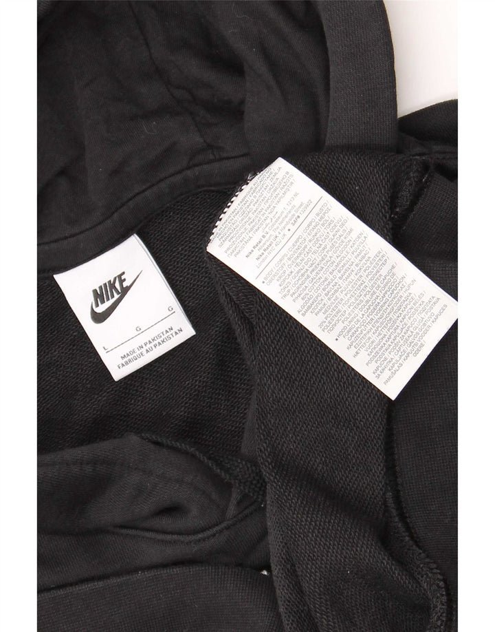 Nike muška majica s kapuljačom, veliki crni pamuk