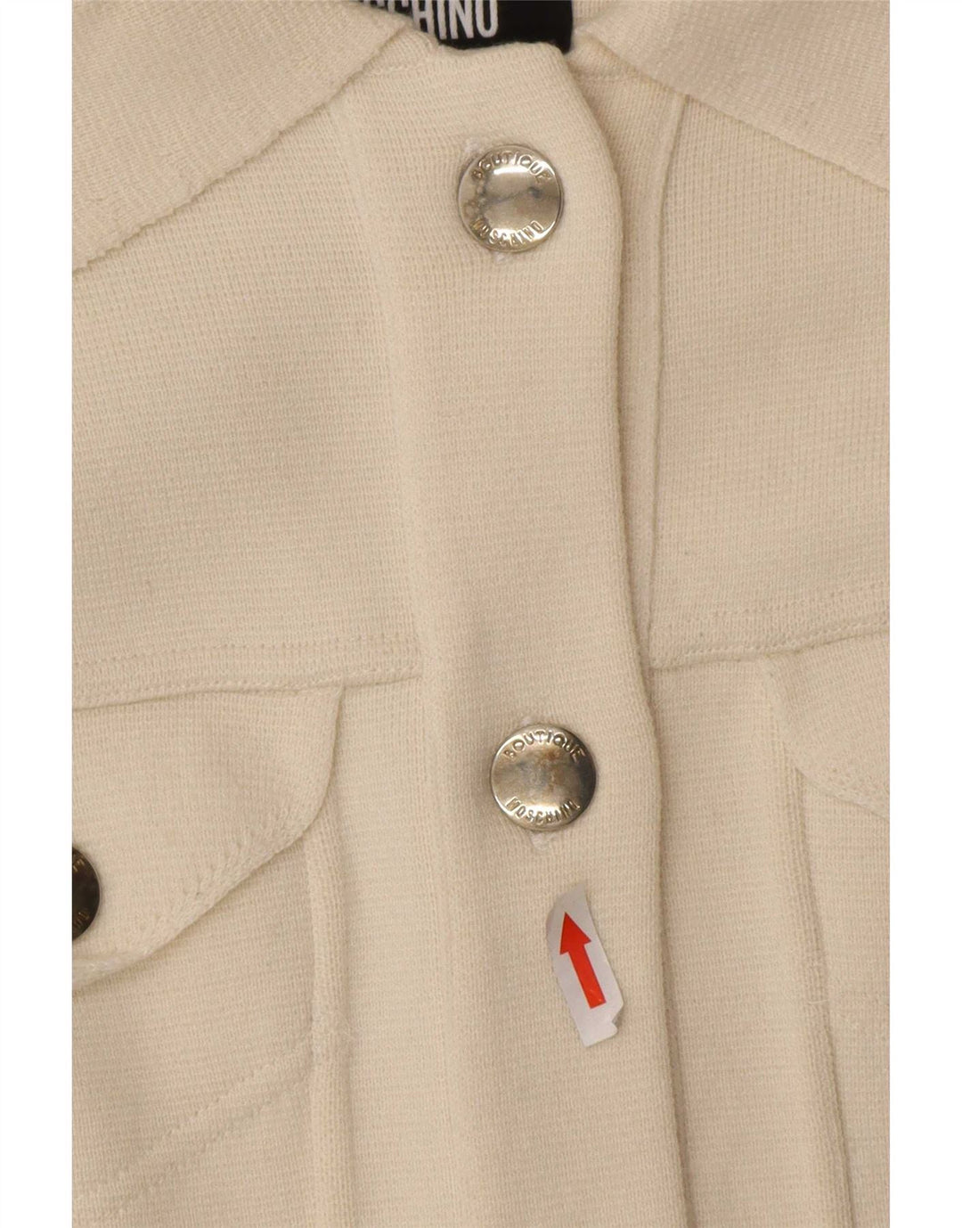Moschino ženski kardigan pulover UK 8 Small Off White Wool