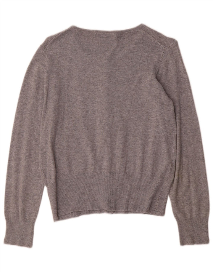 Marks & Spencer ženski rastezljivi kardigan pulover UK 10 Small Grey Flected