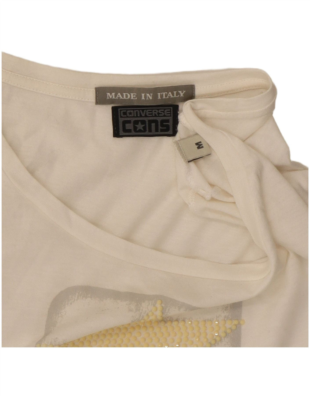 CONVERSE Ženska majica kratkih rukava s grafičkim motivima UK 12 Srednje bijeli pamuk