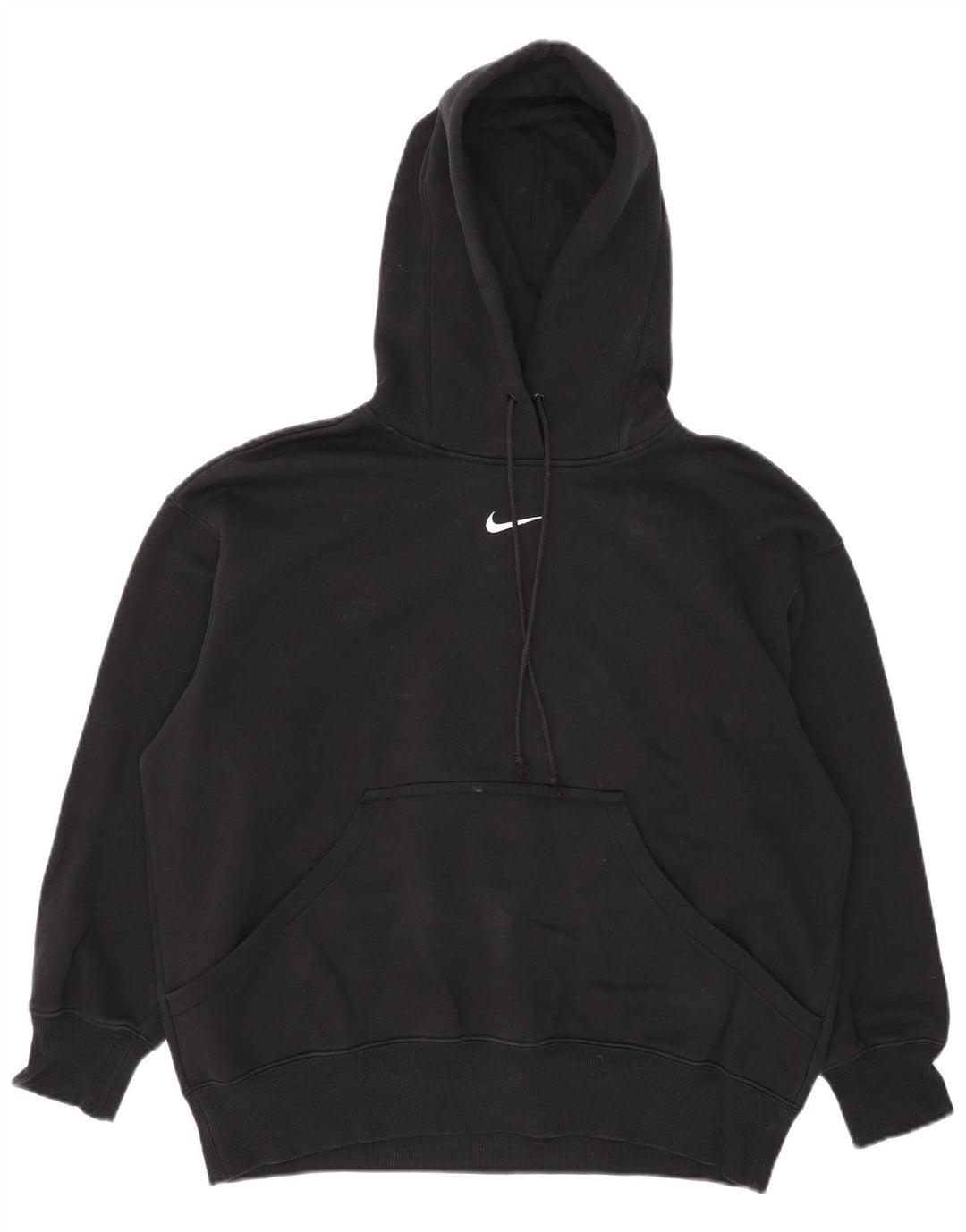 Nike muška velika majica s kapuljačom, mali crni pamuk