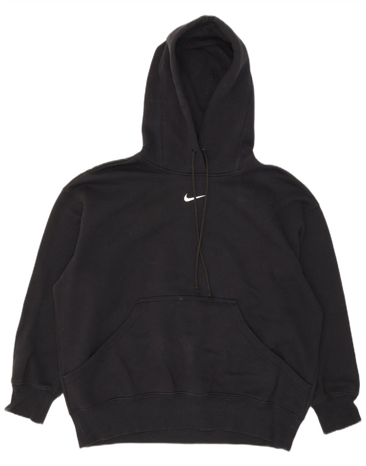 Nike muška velika majica s kapuljačom, mali crni pamuk