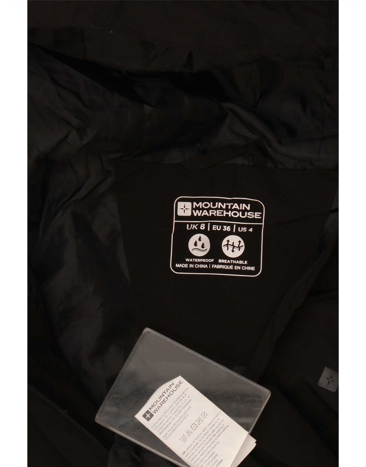 Mountain Warehouse Ženska kišna jakna s kapuljačom UK 8 Mala crna poliester