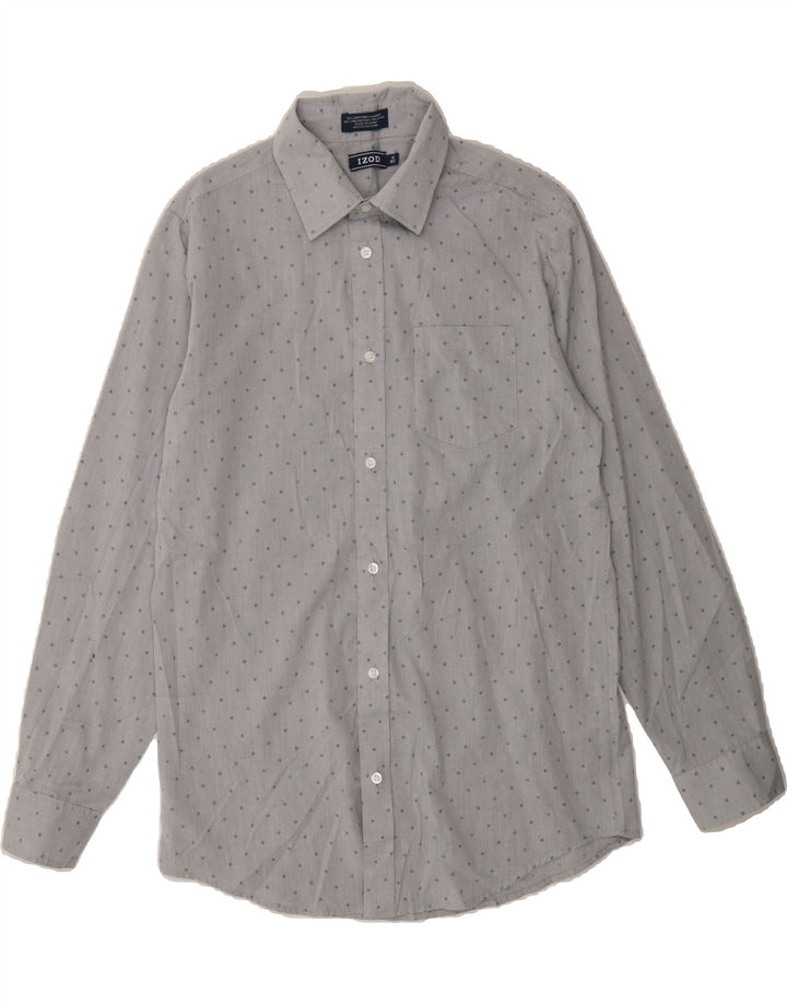 IZOD Boys Shirt 15-16 Years Grey Flecked Cotton Vintage Izod and Second-Hand Izod from Messina Hembry 