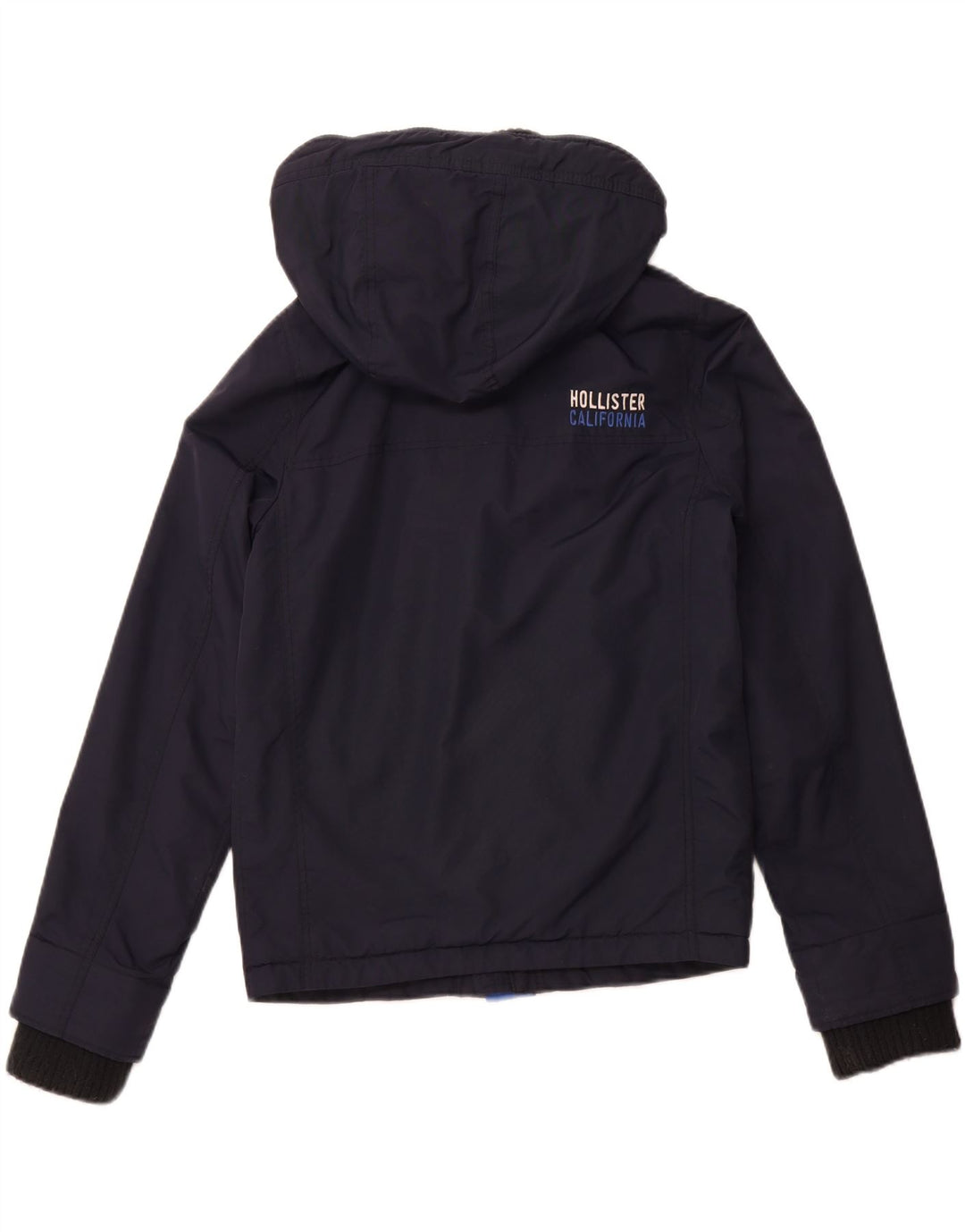 HOLLISTER Ženska vjetrovka s kapuljačom UK 10 Mala tamnoplava najlonska