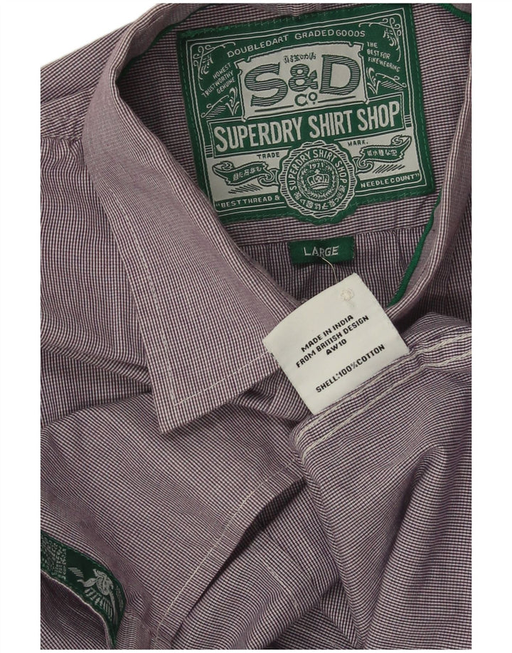 Superdry muška košulja veliki ljubičasti karirani pamuk