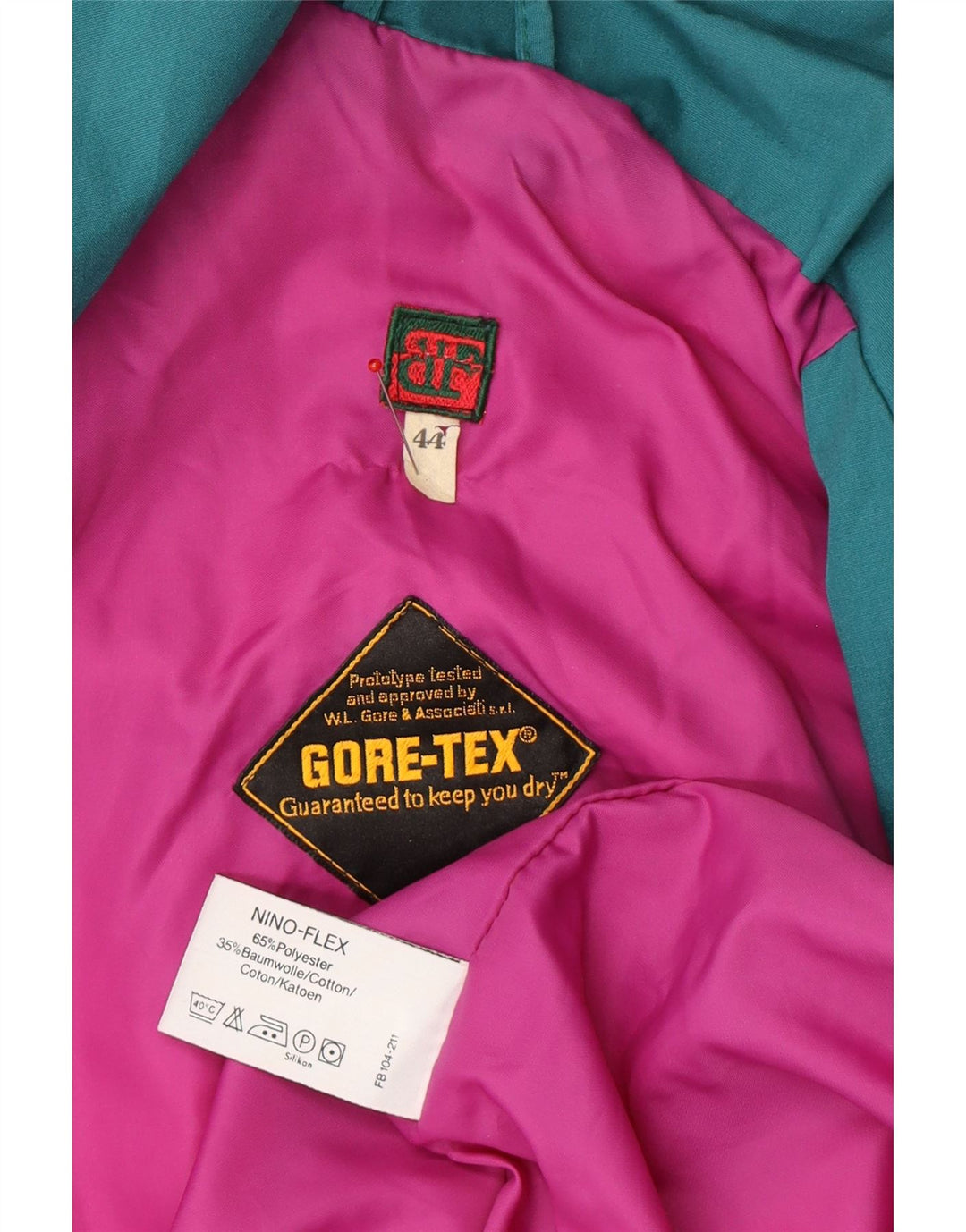 BELFE Womens Hooded Windbreaker Jacket EU 44 XL Blue Polyester