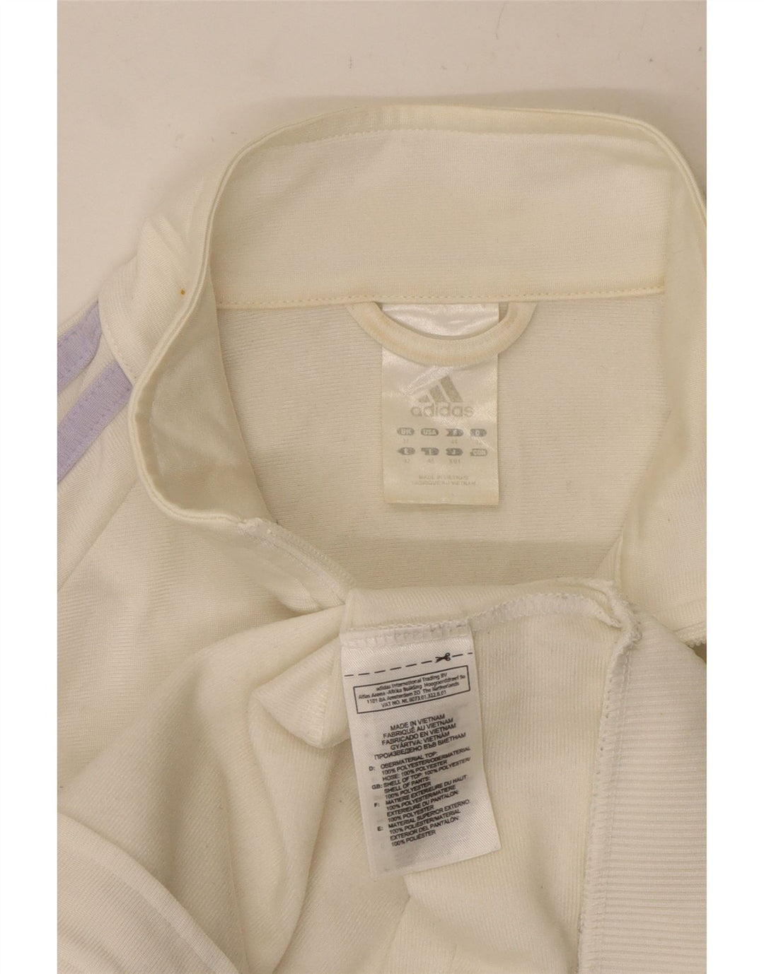 ADIDAS ženska gornja jakna trenirke UK 16 Large off white poliester