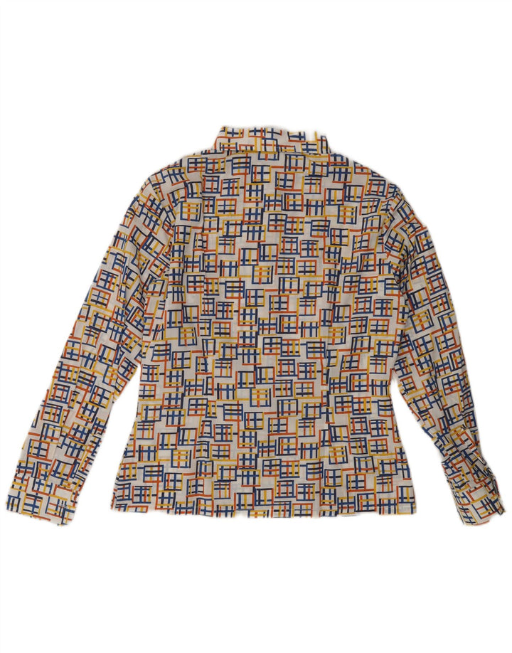 Vintage ženska košulja bluza EU 40 srednje raznobojni geometrijski poliester