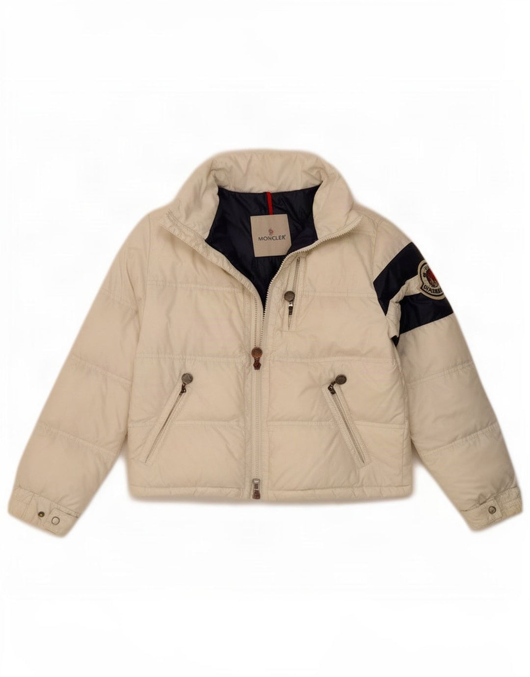 Moncler Jakna za djevojčice Graphic Podstavljena Jakna 9-10 godina bijeli poliamid u boji