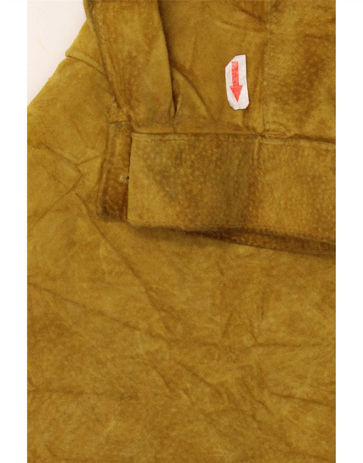 Vintage ženska jakna od brušene kože IT 48 XL kaki boje